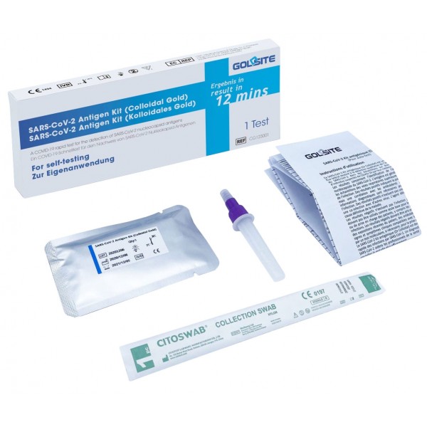 Test Tampone Rapido Antigenico SARS-COV-2 CE1434-IVD Goldsite Autotest N90056004565