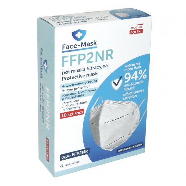 Mascherina FFP2 PMF BIANCA Face-Mask CE1463 Made in EU da 100 pezzi